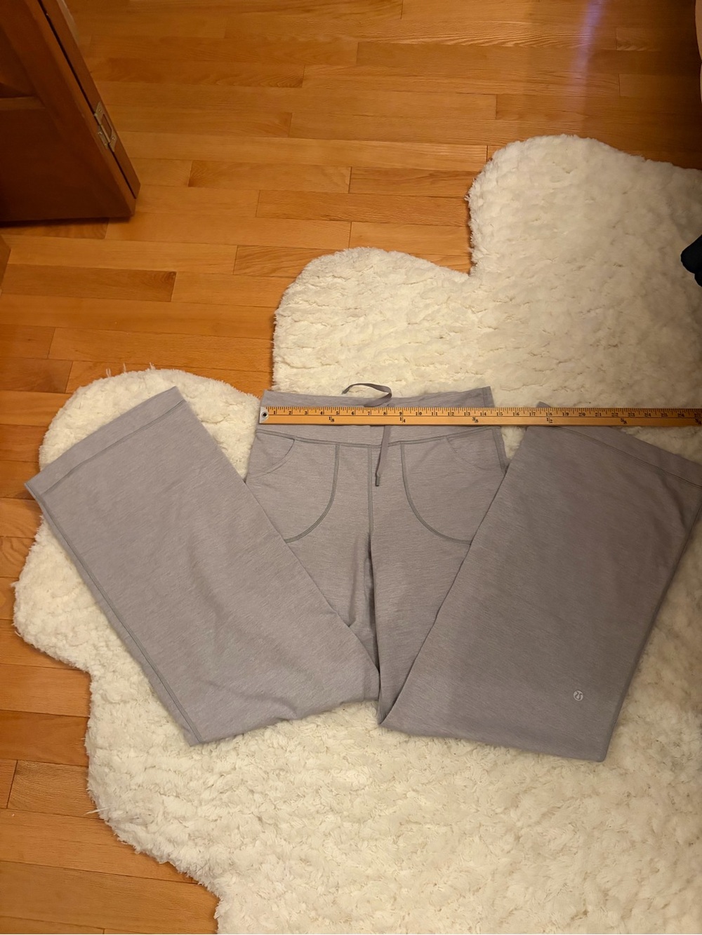 lululemon athletica Light Gray Wide Leg Lounge Pants